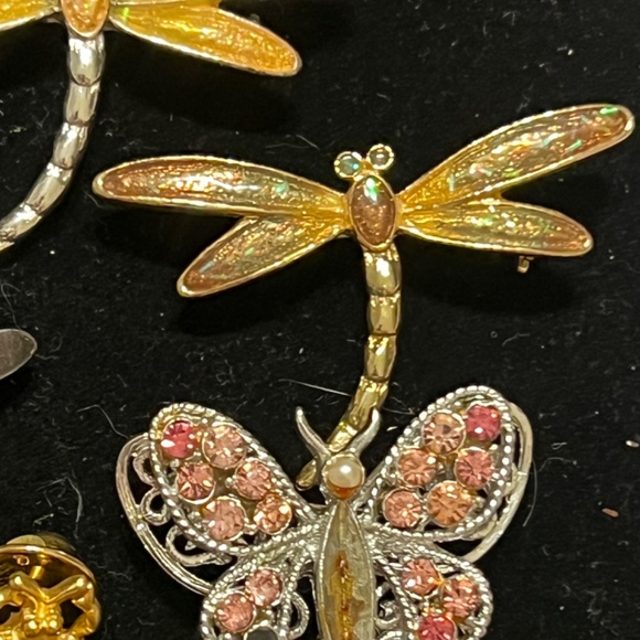 Vintage Butterfly and Dragonfly Brooch Collection - Unique Costume Jewelry Pins - Picture 12 of 15